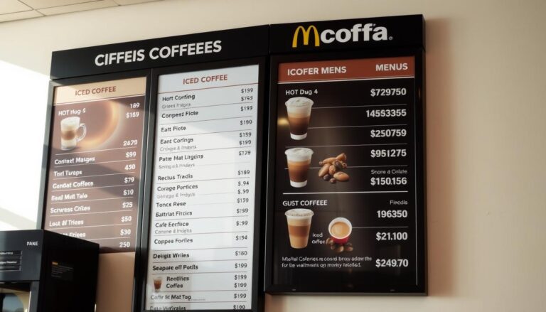 mcdonald's coffee menu prices