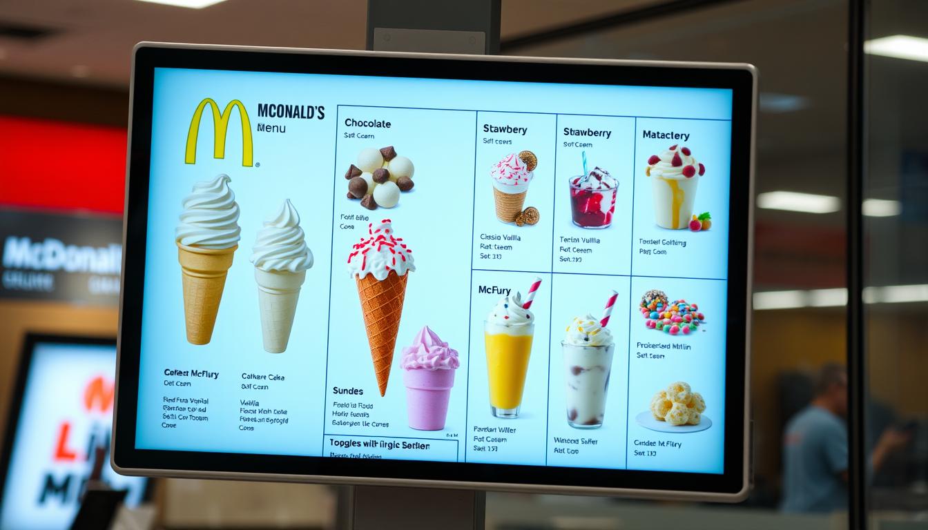 mcdonald's ice cream menu